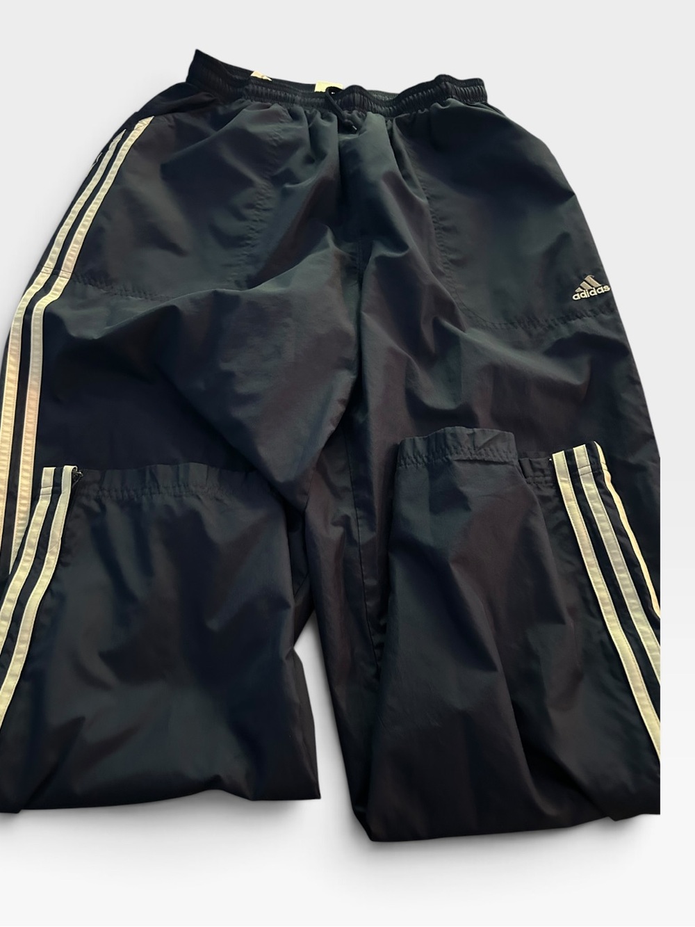 adidas mens Athletic Track Pants with White Stripes med